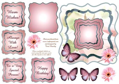 Pink Butterfly Greetings
