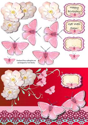 Get Well Butterfly Pink