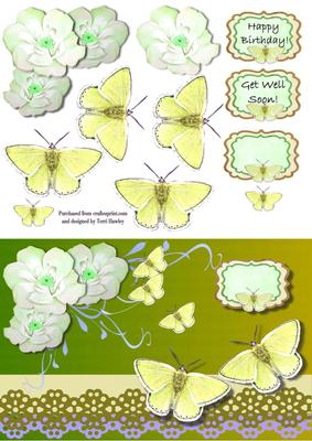 Get Well Butterfly Yellow
