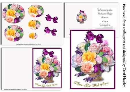 Basket of Roses Get Well