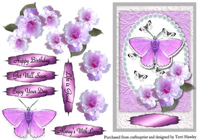 Purple Roses and Butterfly