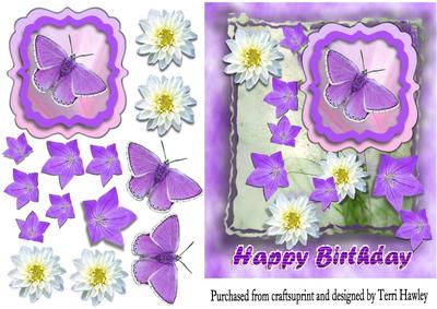Purple Birthday Flowers
