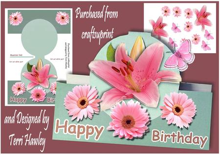 Half Fold Pink Flowers
