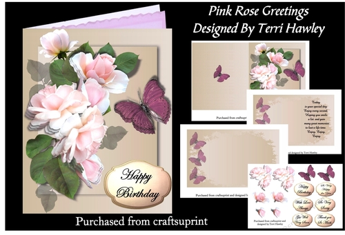 pink rose greetingd