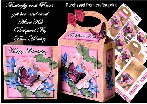 butterfly and roses gift box kit