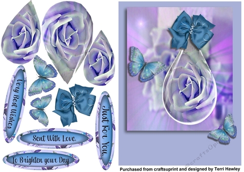 teardrop rose blue