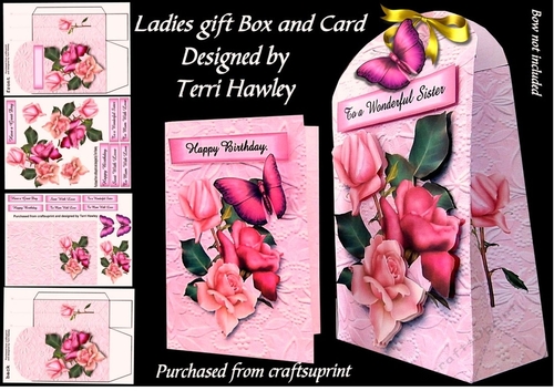 ladies gift box and card