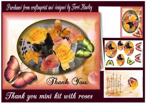 thank you mini kit with roses