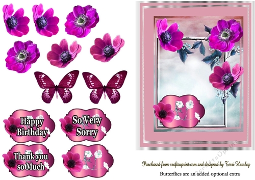 pink anemones greeting s