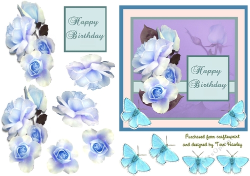 birthday rose turquoise
