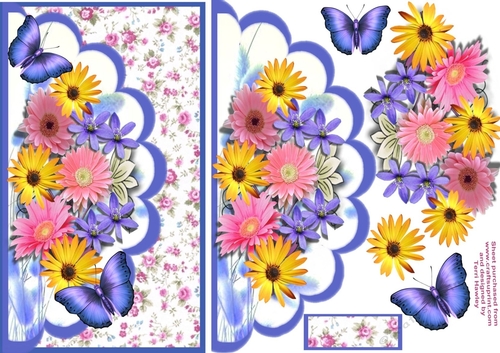 flowers and butterflies