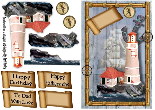 happy fathers day by the sea