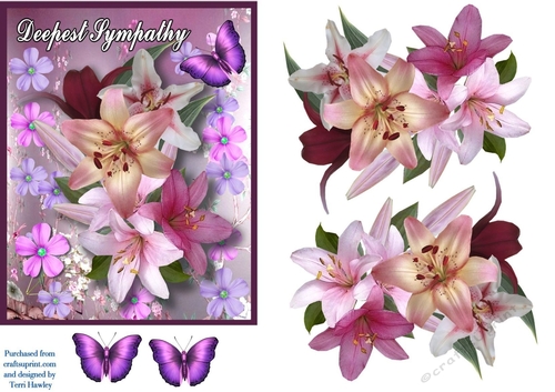 deepest sympathy with lilies