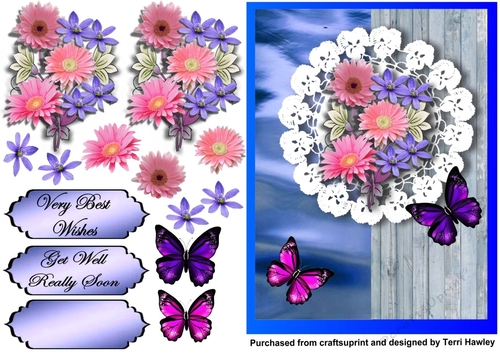 dasies and butterflies greetings