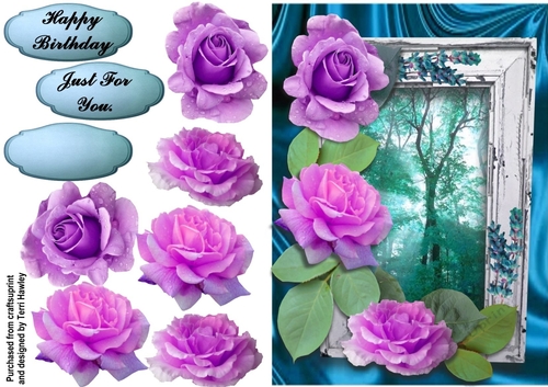 just for you purple roses