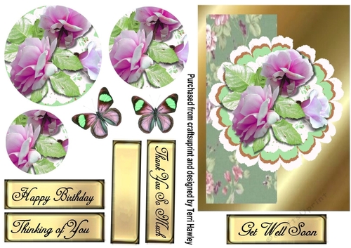 purple mixed greetings