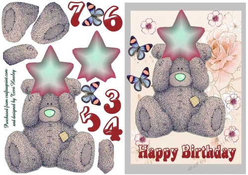 teddy bear birthday pink
