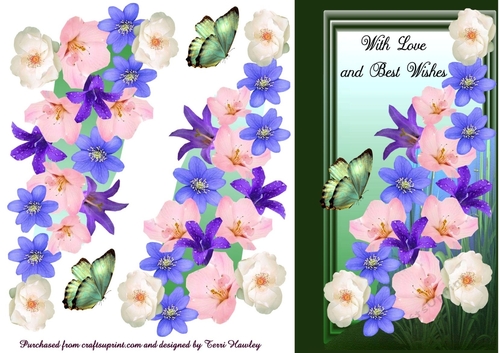Love and best wishes with flowers