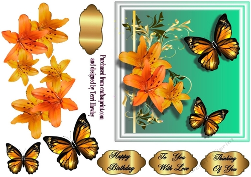 thinking of you orange lilies