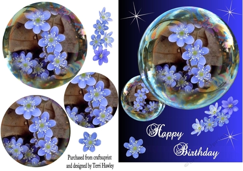 sweet blue birthday flowers