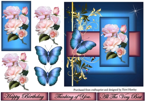 beautiful rose greetings turquoise