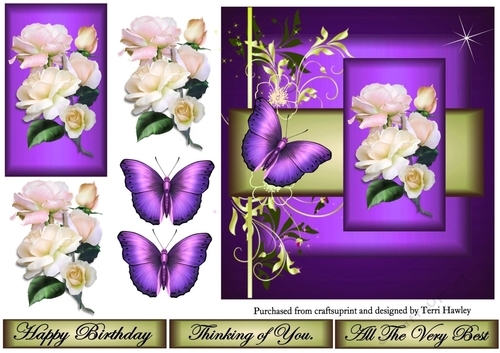 beautiful rose greetings purple