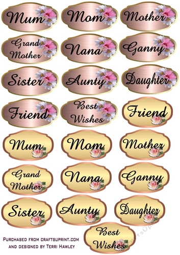 female labels for cards