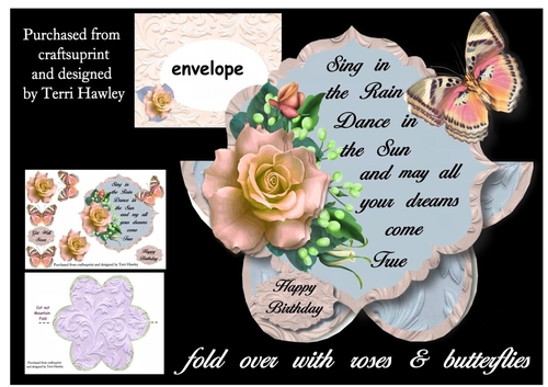 folded card pale pink