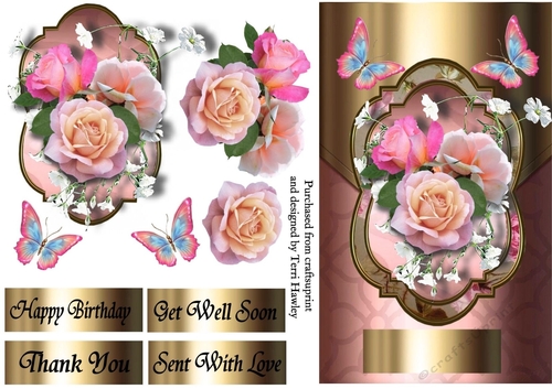 sent with love with roses