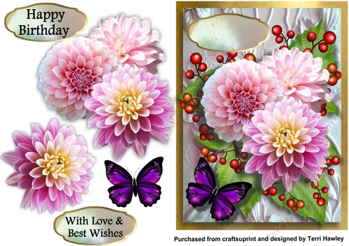 beautiful dahlia greetings