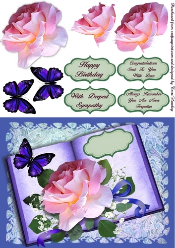 rose book blue