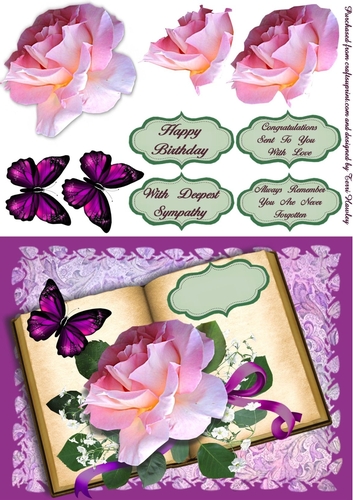 rose book purple