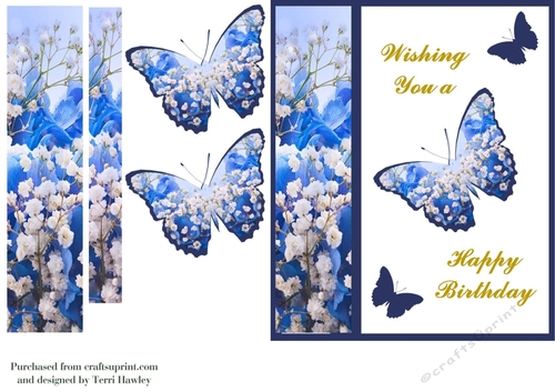 butterfly birthday wishes blue