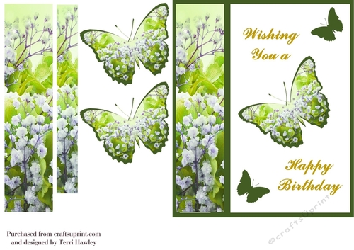 butterfly birthday wishes green