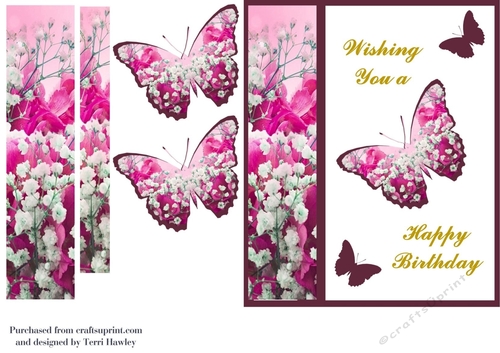 butterfly birthday wishes pink
