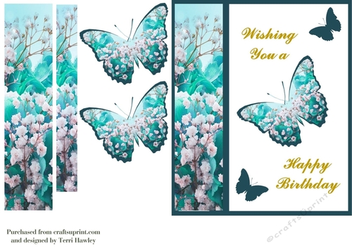 butterfly birthday wishes turquoise