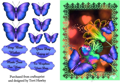 blue butterfly greetings