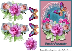 deepest sympathy pink rose