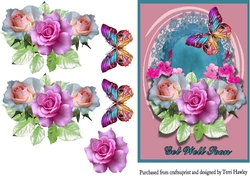 Get well soon pink rose