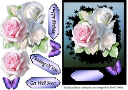 butterflies and roses