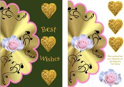 Hearts and Flowers Green