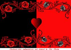 Card Insert for Black Rose