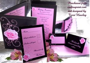 Black and Pink Wedding