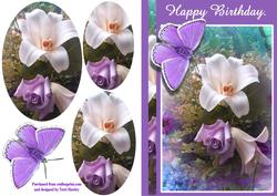 Purple Birthday Butterfly