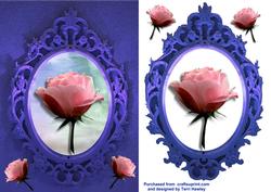 Framed Rose Blue