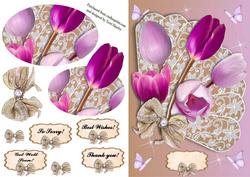Tulips Purple Thank You
