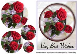 Red Roses Best Wishes