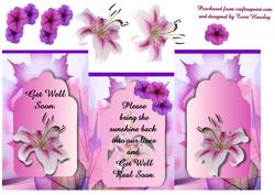 Tri Fold Get Well Soon Lily