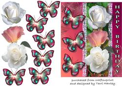 Birthday Roses and Butterflies
