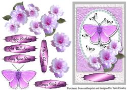 Purple Roses and Butterfly